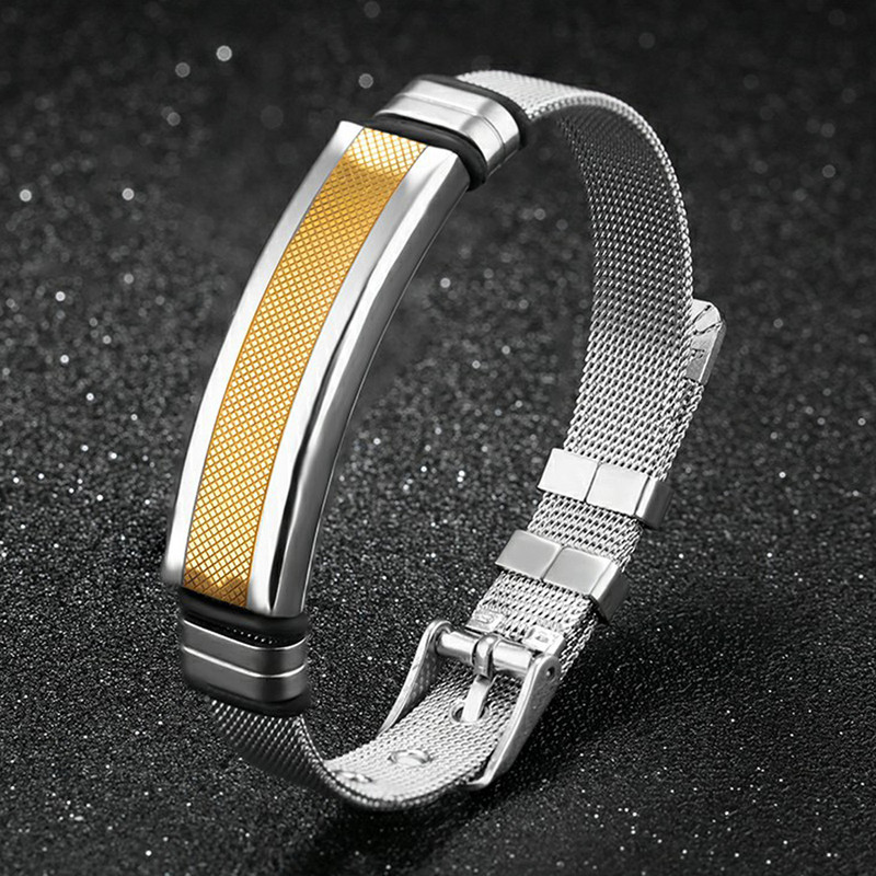 Arihant Men's Fashion Stainless Steel Gold Elegant Bracelet for Men 49077