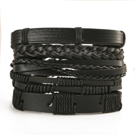 Arihant Multi Layered Lather Bracelet for Men 49085