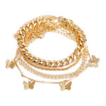 Arihant Mesmerizing Butterfly Multi Strand Gold Plated Bracelet For Women/Girls 49088