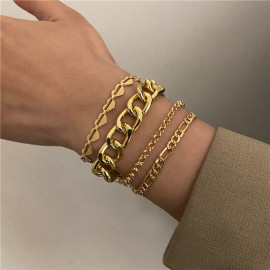 Arihant Gold Plated Multi Strand Bracelet For Women