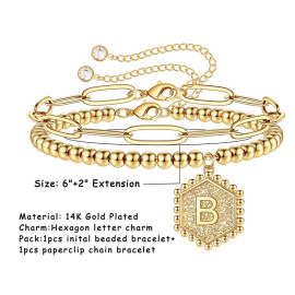 Arihant Jewellery For Women Gold Plated Alphabetical "B" Bracelet