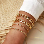 Arihant Gold Toned & Gold-Plated Set of 4 Trendy Stackable Bracelet Set For Women and Girls