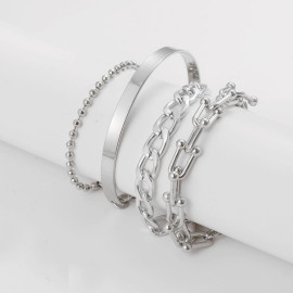 Arihant Silver Plated Set of 4 Contemporary Bracelet Set For Women and Girls