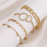 Arihant Gold Plated Heart inspired Set of 4 Contemporary Bracelet Set For Women and Girls