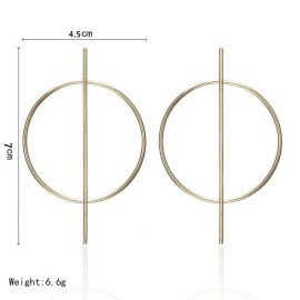 Arihant Splendid Minimalistic Geometric Round Hoop Earrings For Women/Girls 45065