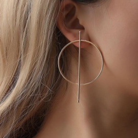 Arihant Splendid Minimalistic Geometric Round Hoop Earrings For Women/Girls 45065