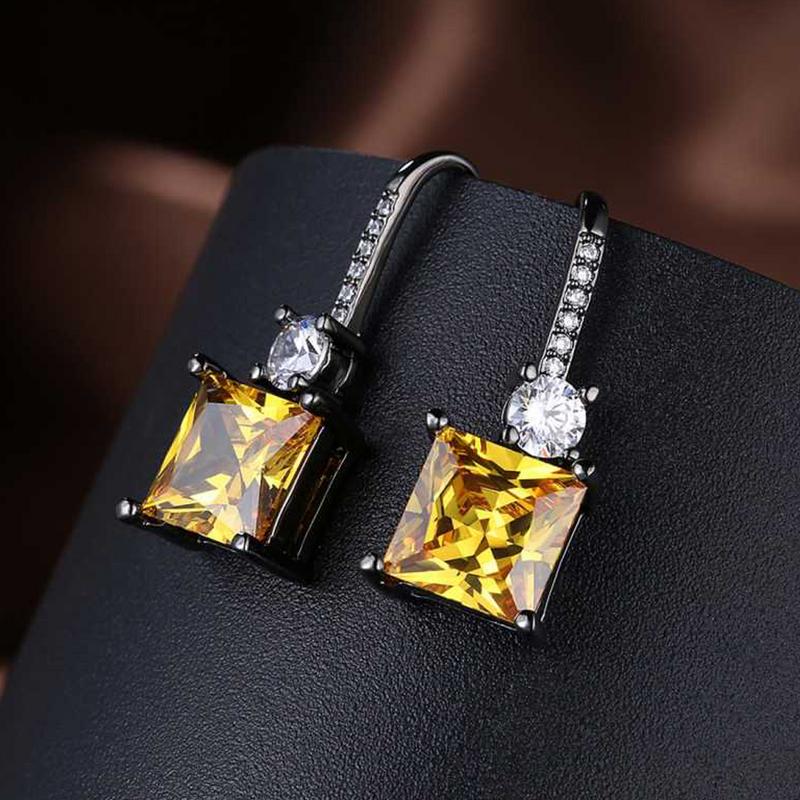 Arihant Trendy Crystal Geometric Silver Plated Stunning Drop Earrings For Women/Girls 45106