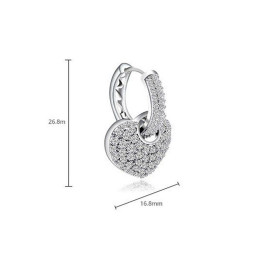 Arihant Fascinating Zircon Heart Inspired Silver Plated Pluhsy Drop Earrings 45107