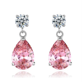 Arihant Adorable Crystal Teardrop Silver Plated Fascinating Earrings For Women/Girls 45113