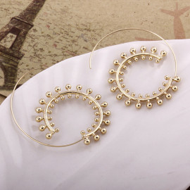 Arihant Gold Plated Unique playful Retro Vintage look Hoop Earrings