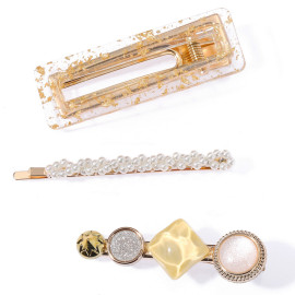 Arihant Stylish Pearl Gold Plated Hairclips for Women/Girls