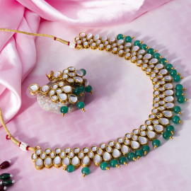 Arihant Ethnic Kundan Multi Layer Gold Plated Necklace Set for Women/Girls 44076