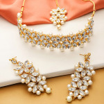 Arihant Floral Pearl & AD Glistening Jewellery Set for Women/Girls 44082