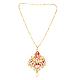 Arihant Exquisite Kundan & Pearl Floral Design Gold Plated Necklace Set for Women/Girls 44109