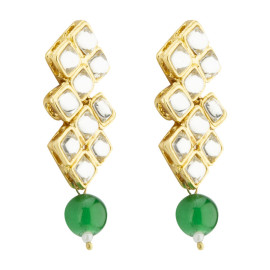 Arihant Gold Plated Kundan Studded Green Necklace Set for Women 44135