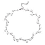 Arihant Pearl Single Layer Silver Plated Necklace Jewellery For Women 44227