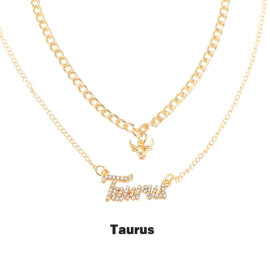 Arihant Jewellery For Women Gold Plated Taurus Layered Necklace