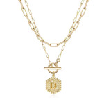 Arihant Jewellery For Women Gold Plated Alphabetical "D" Layered Necklace