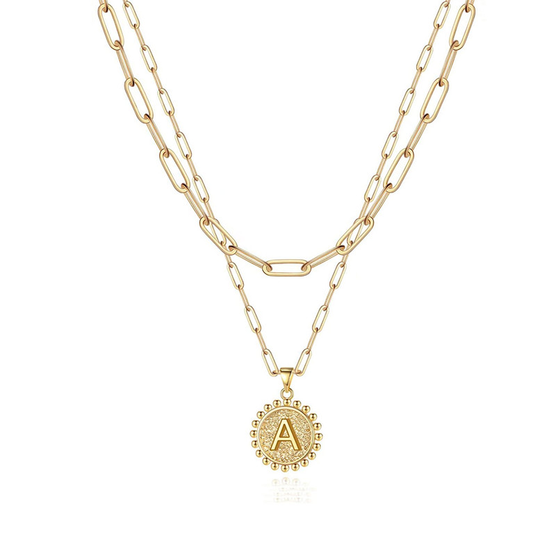 Arihant Jewellery For Women Gold Plated Alphabetical "A" Layered Necklace
