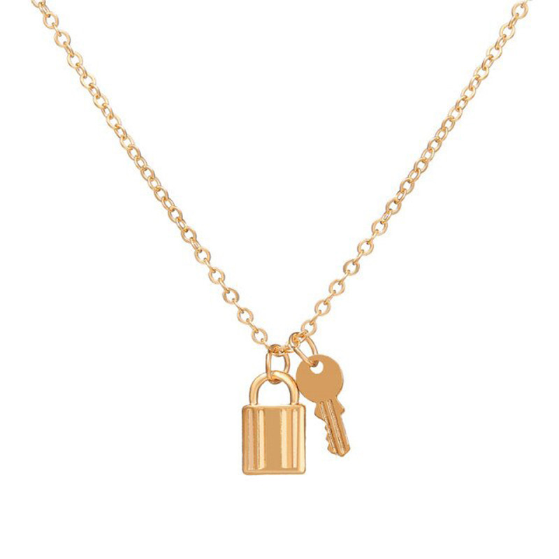 Arihant Jewellery For Women Gold Plated Lock-Key Necklace