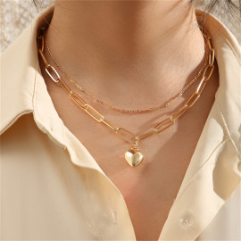 Arihant Jewellery For Women Gold Plated Hearts inspired Layered Necklace