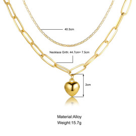 Arihant Jewellery For Women Gold Plated Hearts inspired Layered Necklace