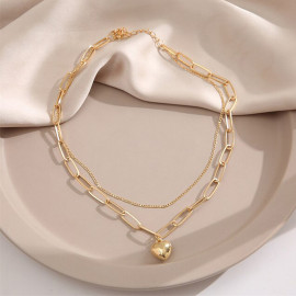 Arihant Jewellery For Women Gold Plated Hearts inspired Layered Necklace