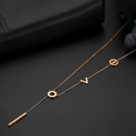 Arihant Rose Gold Plated Stainless Steel Love Themed Pendant