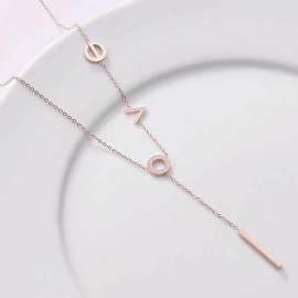 Arihant Rose Gold Plated Stainless Steel Love Themed Pendant