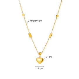 Arihant Stainless Steel Gold Plated Heart themed Contemporary Pendant