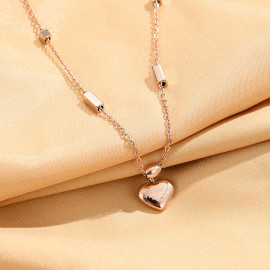 Arihant Stainless Steel Rose Gold Plated Heart themed Contemporary Pendant