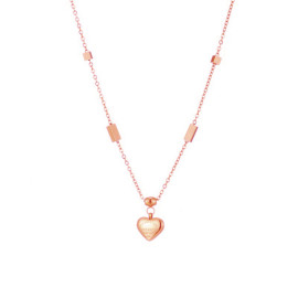 Arihant Stainless Steel Rose Gold Plated Heart themed Contemporary Pendant