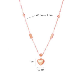 Arihant Stainless Steel Rose Gold Plated Heart themed Contemporary Pendant