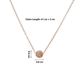 Arihant Rose Gold Plated Stainless Steel Contemporary Spherical Pendant