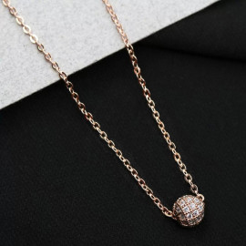 Arihant Rose Gold Plated Stainless Steel Contemporary Spherical Pendant