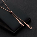 Arihant Rose Gold Plated Stainless Steel Geometric Tassel Pull-out Necklace