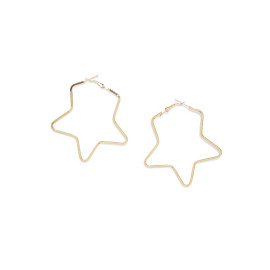 Arihant Gold-Plated Handcrafted Star Shaped Drop Earrings 35090