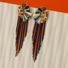 Arihant Multicoloured Handcrafted Contemporary Tassel Earrings 35152