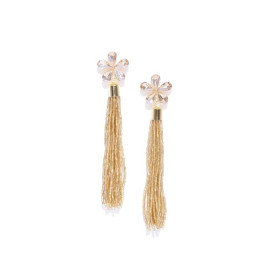 Gold-Plated Handcrafted Contemporary Drop Earrings 35199