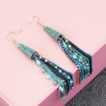 Arihant Blue Silver Plated Handcrafted Contemporary Drop Earrings 35341