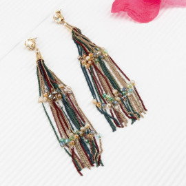 Arihant Multicoloured Tasselled Handcrafted Contemporary Drop Earrings 35348