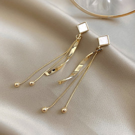 Arihant Gold Plated Trending Korean Curve and Drop Earrings