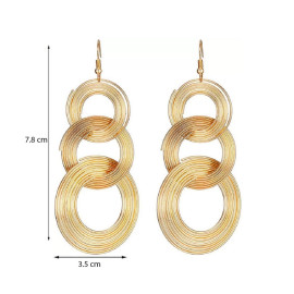 Arihant Gold Plated Korean Circle of Life Drop Earrings