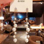 Arihant Gold Plated Beautiful Korean White Pearl Drop Earrings