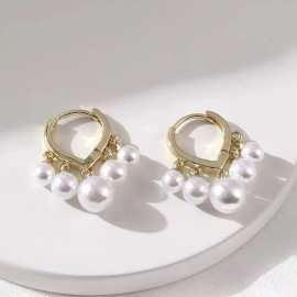 Arihant Gold Plated Korean Pearl Vine Style Drop Earrings