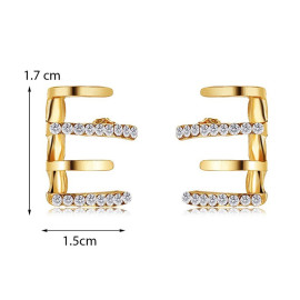 Arihant Gold Plated Trendy Korean Earcuff with Claw Themed Stud Earrings