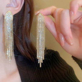 Arihant Gold Plated Beautiful Korean Chain Tassel Earrings