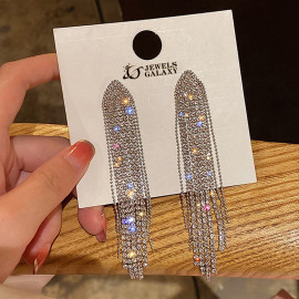 Arihant Silver Plated Beautiful Korean Chain Tassel Earrings