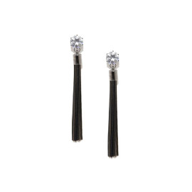 Gold Plated American Diamond Tassel Earrings 9517