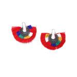 Arihant Silver Plated Multicolour Tassel Earrings 9612